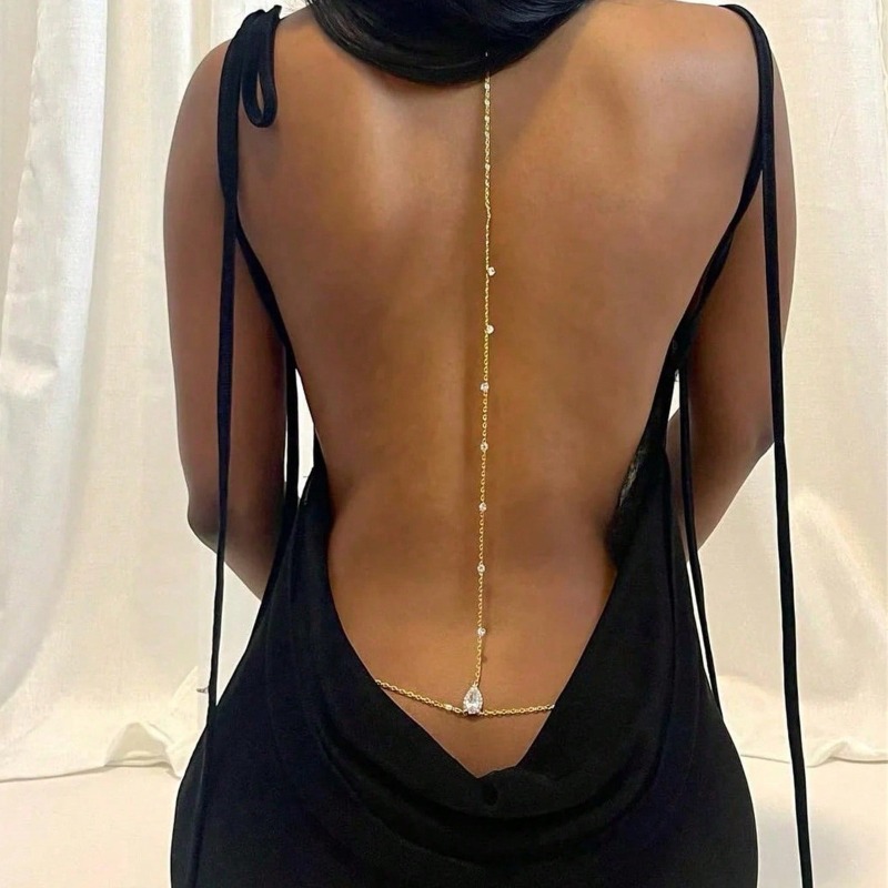 Bride Backless Rhinestone Wate - đánh giá và giá Body Jewelry Chest