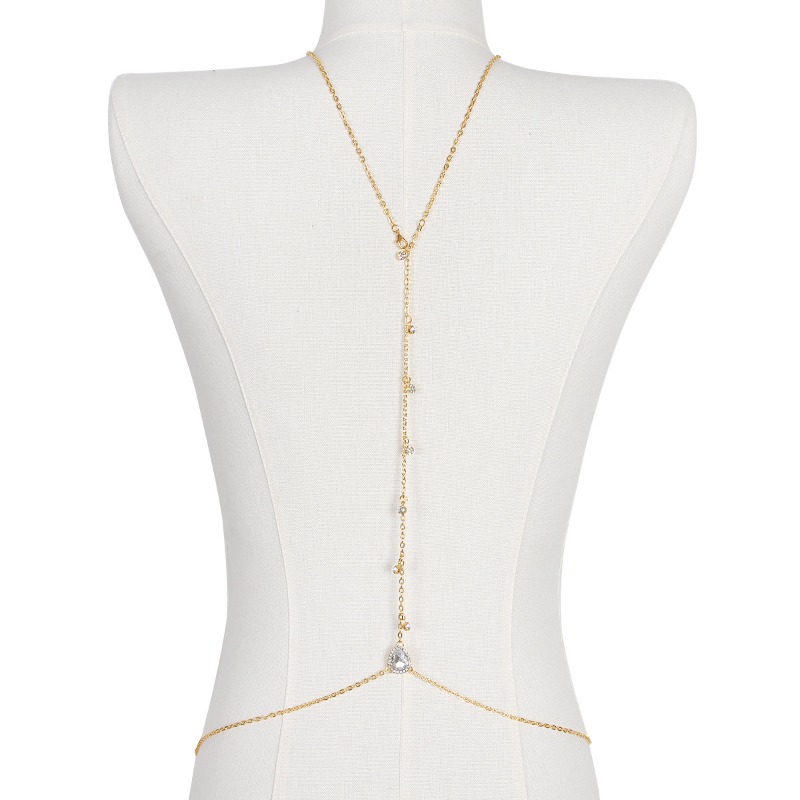 Bride Backless Rhinestone Wate - đánh giá và giá Body Jewelry Chest