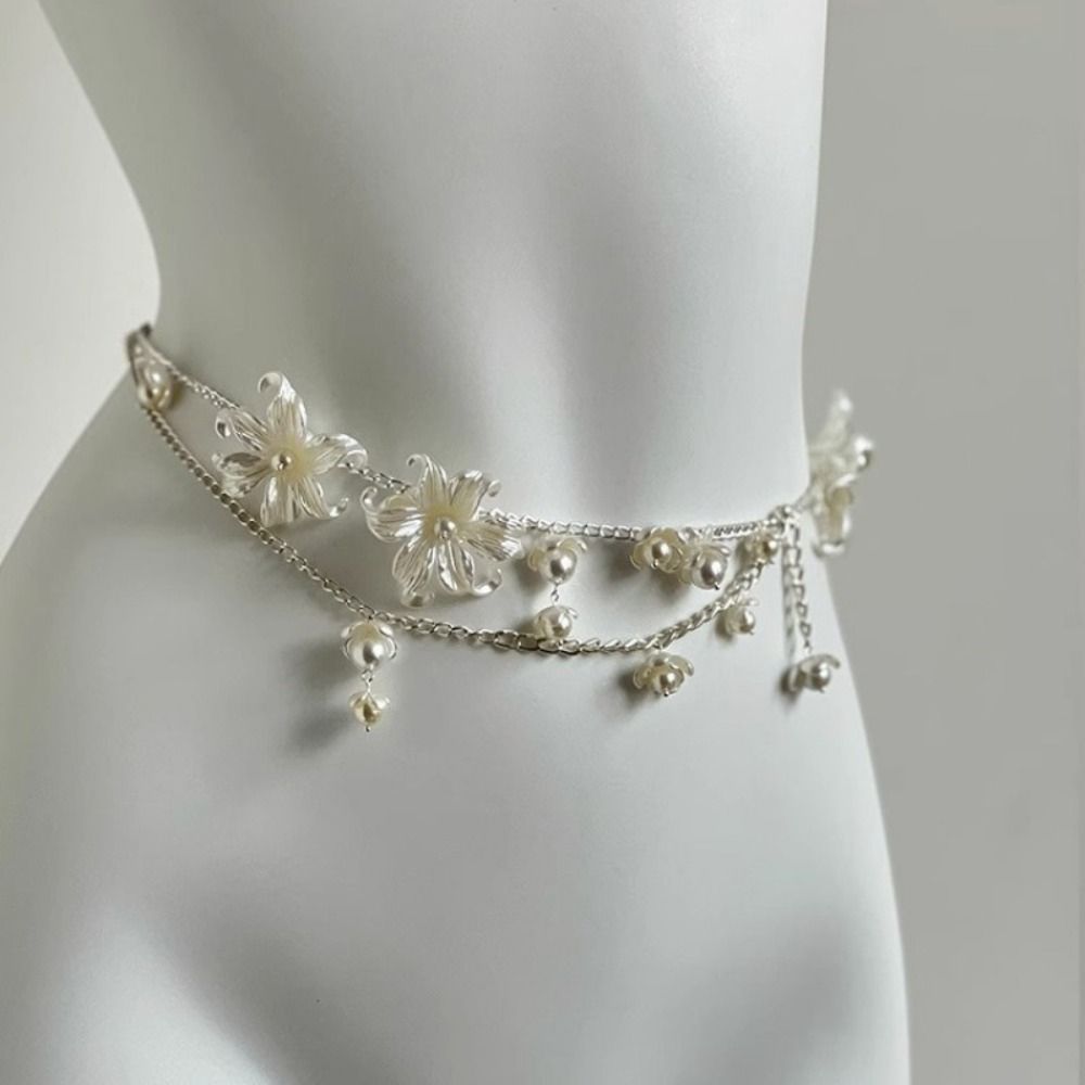 Fashion Elegant Pearl Waist Ch - đánh giá và giá Body Jewelry For Sale