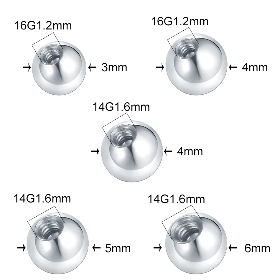 10 Chiếc Vít Thép Không Gỉ Bón - đánh giá và giá Body Jewelry Replacement Ball