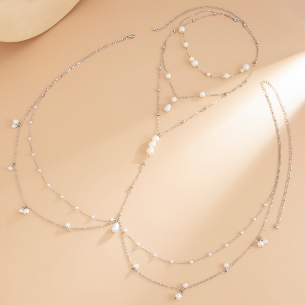Multi Layer Imitation Pearl Ne - đánh giá và giá Body Jewelry Chest