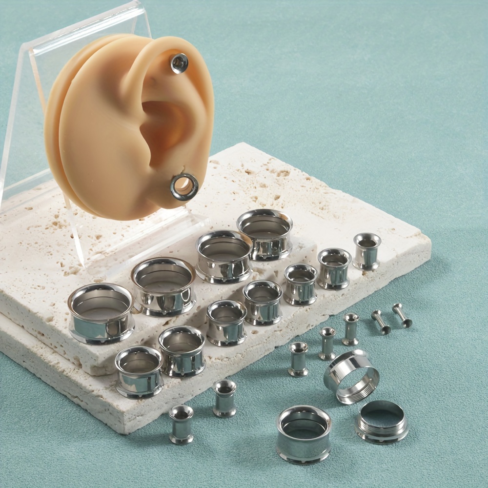 1 Pair/12 Pairs Set Stainless  - đánh giá và giá Body Jewelry Gauge Sizes