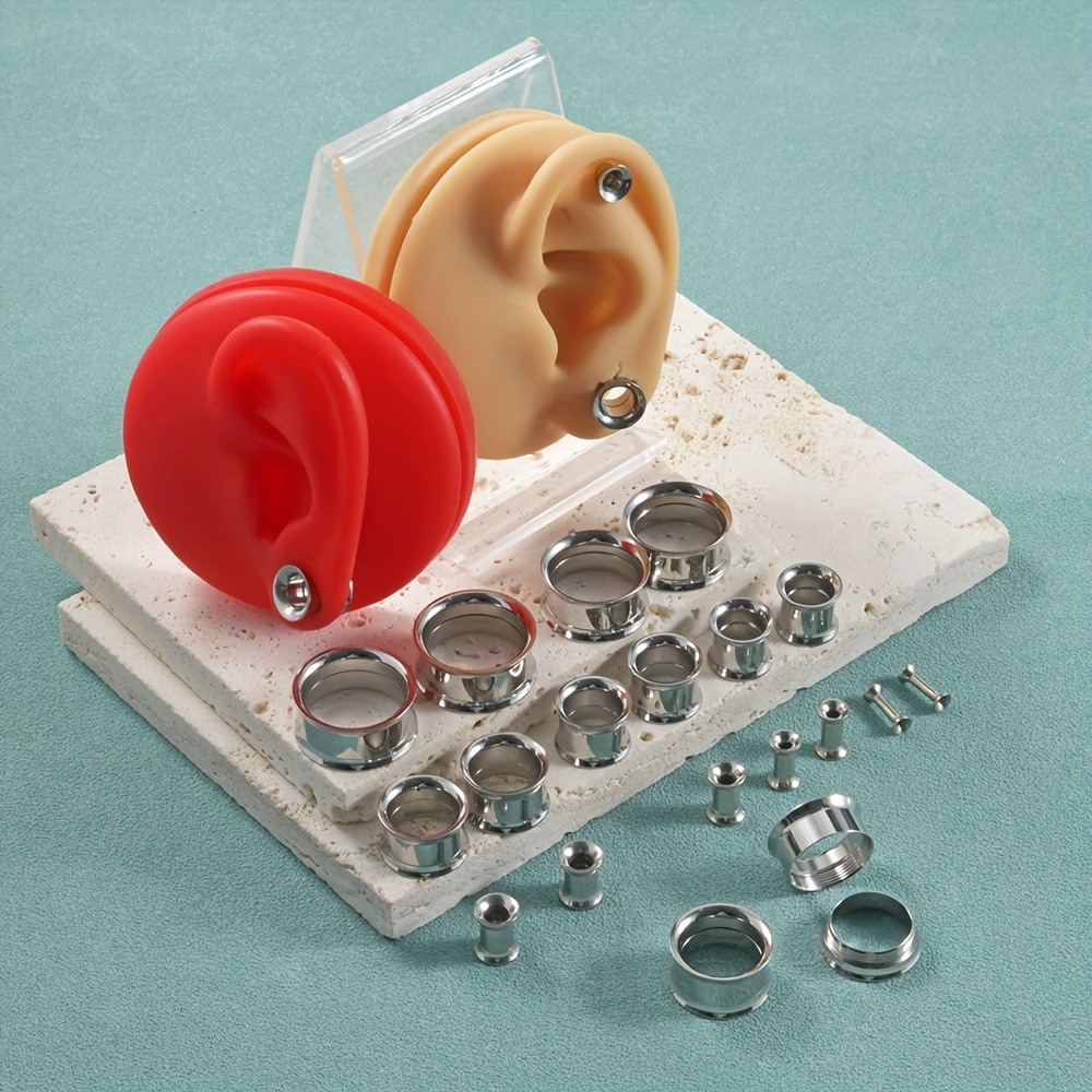 1 Pair/12 Pairs Set Stainless  - đánh giá và giá Body Jewelry Gauge Sizes