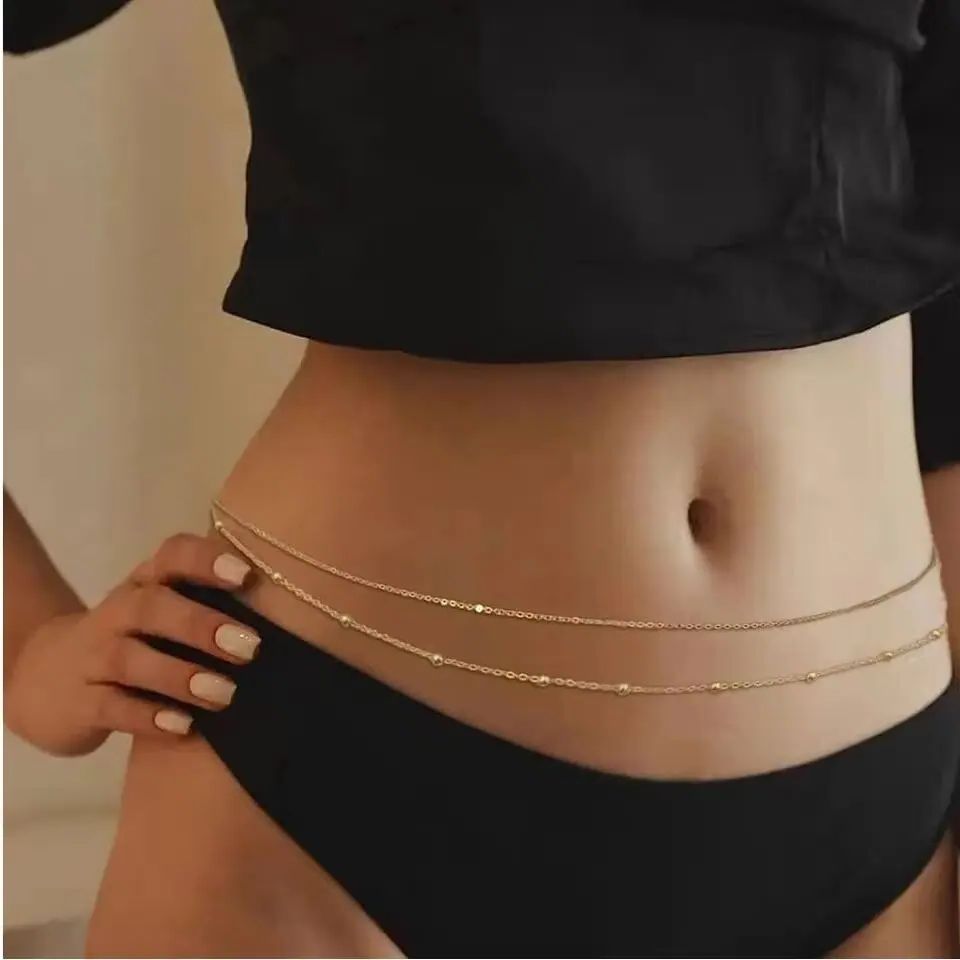 HipHop Double Layers Belly Cha - đánh giá và giá Body Jewelry Chest