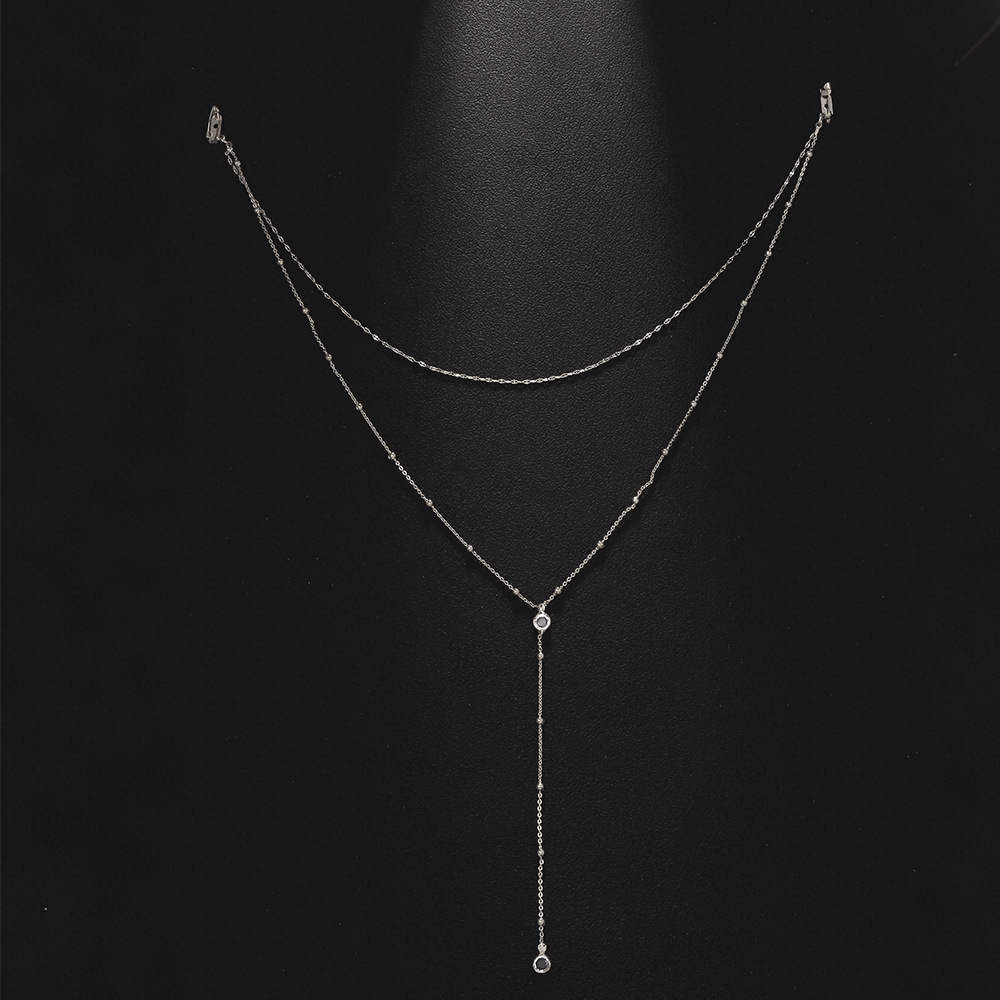 Rhinestone Back Necklace Layer - đánh giá và giá Body Jewelry Back